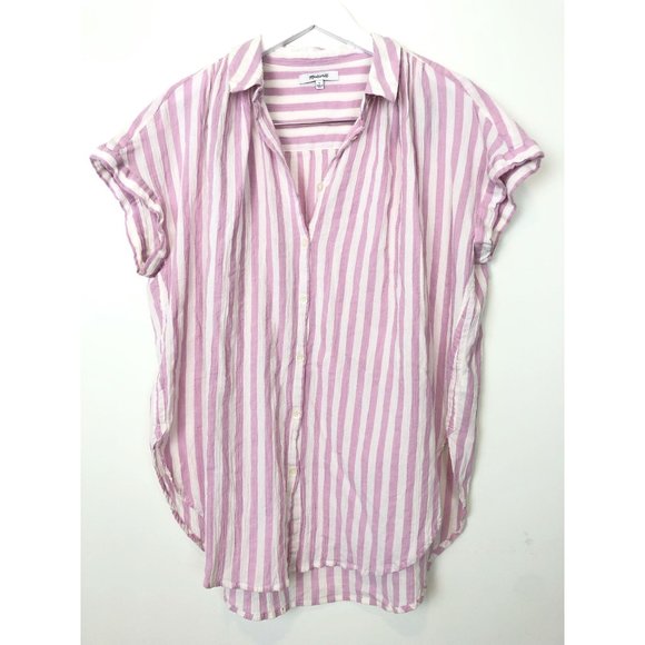 Madewell Tops - Madewell Central Tunic Shirt in Lavender Stripe
